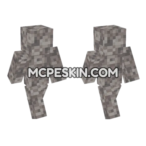Dead Tube Coral Block Minecraft Bedrock skin, front and back