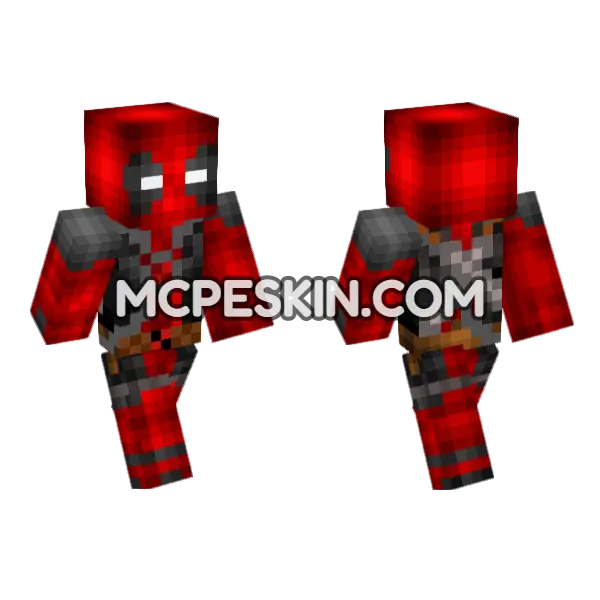 Deadpool Skin Minecraft Bedrock skin, front and back