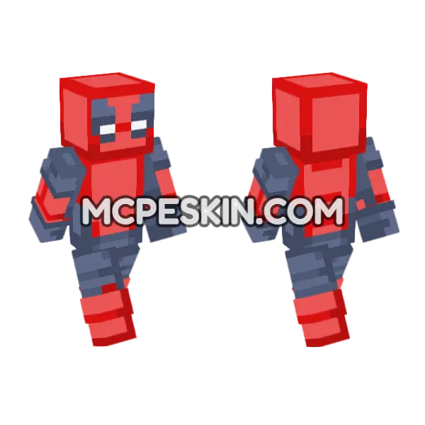 Deadpool Skin Minecraft Bedrock skin, front and back