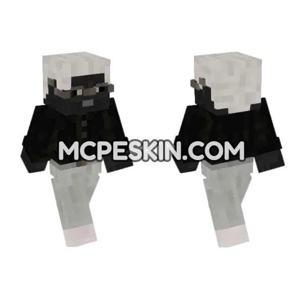 Dear Machine Hate Cog Minecraft Bedrock skin, front and back