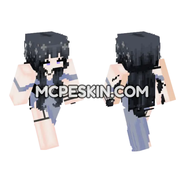 Deathly Bored Minecraft Bedrock skin, front and back