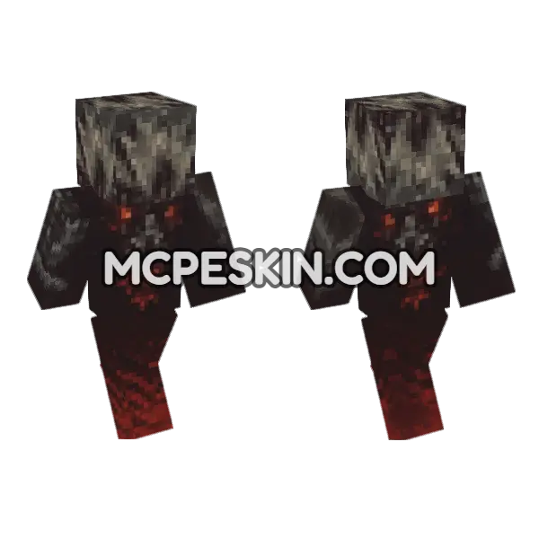 Demon 3 Minecraft Bedrock skin, front and back