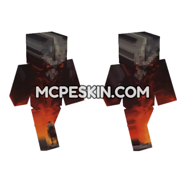 Demon 4 Skin Minecraft Bedrock skin, front and back
