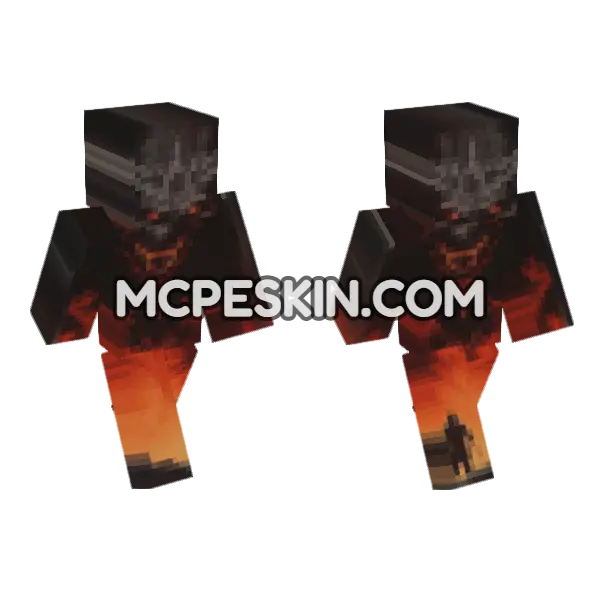 Demon 5 Minecraft Bedrock skin, front and back