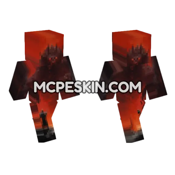 Demon 6 Minecraft Bedrock skin, front and back