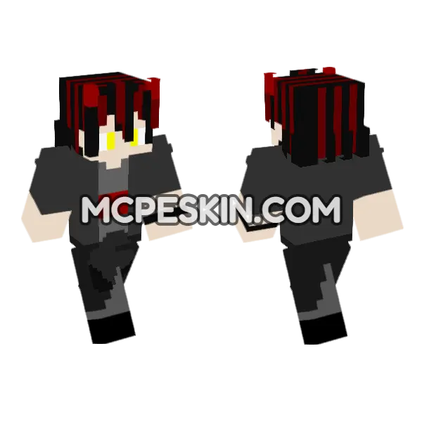Demon Keres Addison Minecraft Bedrock skin, front and back