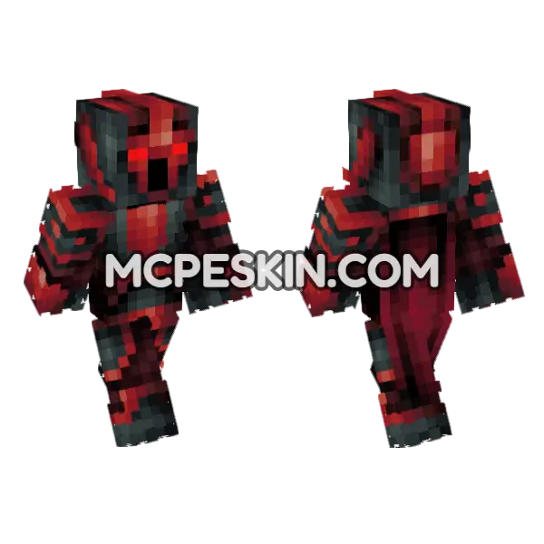 Demon Knight Minecraft Bedrock skin, front and back