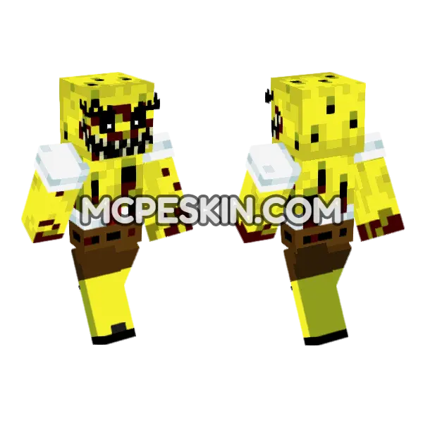 Demonbob Dwellerpants Creepypasta Minecraft Bedrock skin, front and back