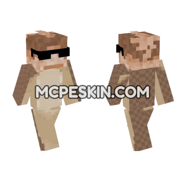 Desert Camo Skin Minecraft Bedrock skin, front and back