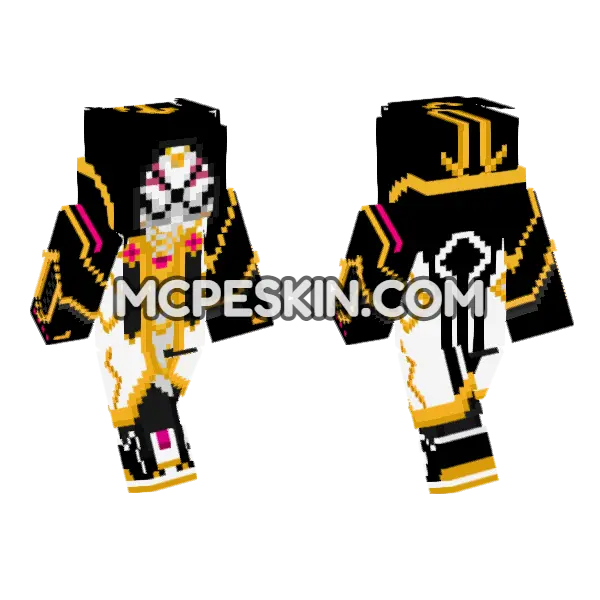 Desgarrado Renegado Fortinite Minecraft Bedrock skin, front and back