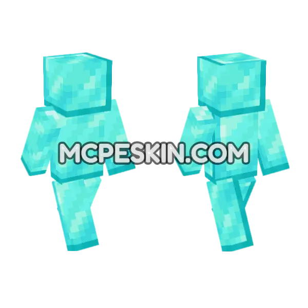 Diamond Block Minecraft Bedrock skin, front and back