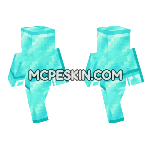 Diamond Block Skin Minecraft Bedrock skin, front and back