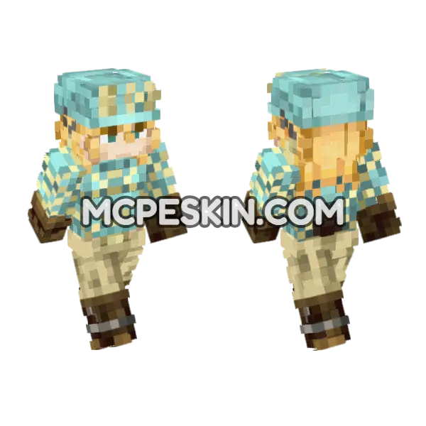 Diego Brando Minecraft Bedrock skin, front and back