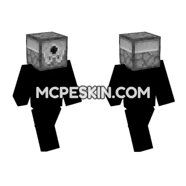 Dispenser Minecraft Bedrock skin, front and back