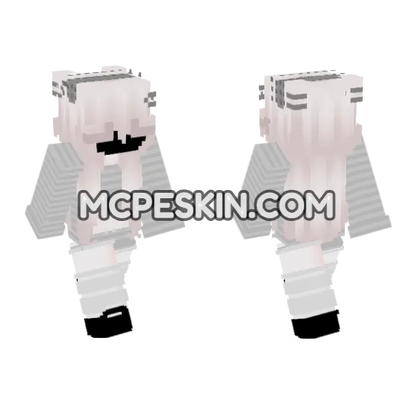 Divixa Pink Outfit Minecraft Bedrock skin, front and back