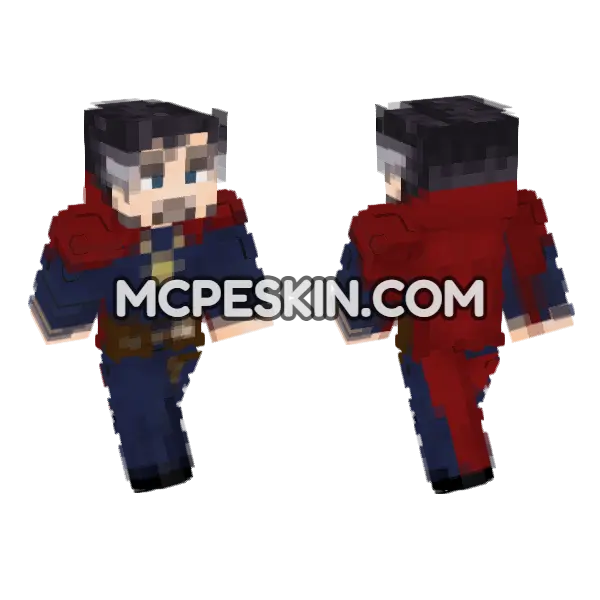 Doctor Strange Skin Minecraft Bedrock skin, front and back
