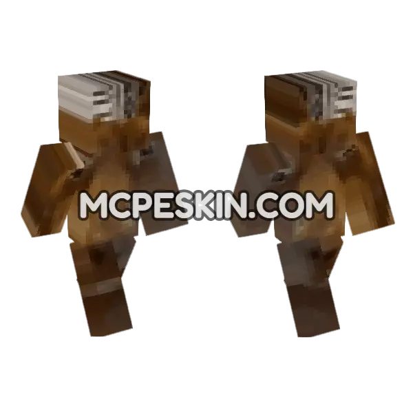 Dog 11 Minecraft Bedrock skin, front and back