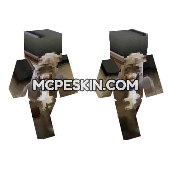 Dog 13 Minecraft Bedrock skin, front and back