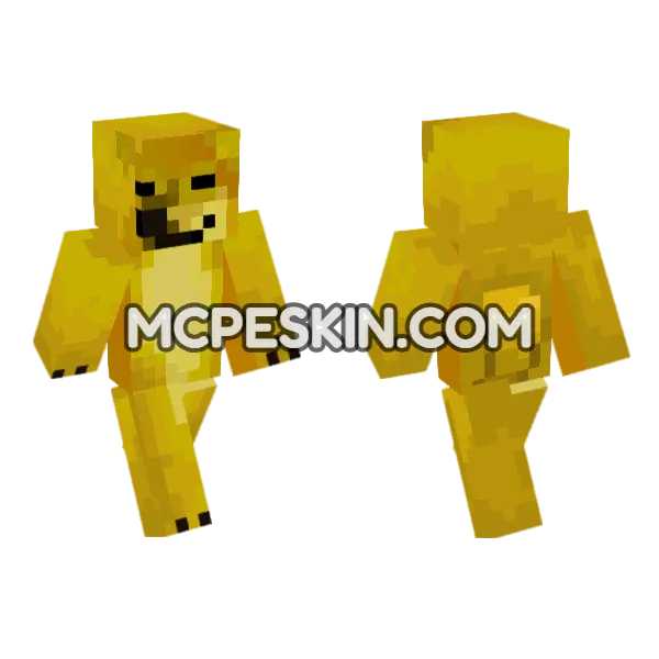 Dogememe Skin Minecraft Bedrock skin, front and back