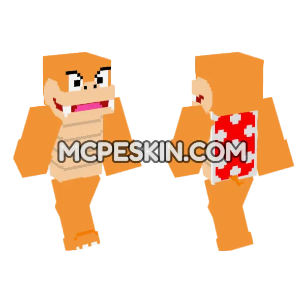 Donkey Kong Skin Minecraft Bedrock skin, front and back