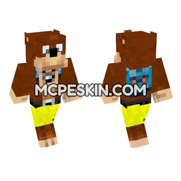 Donkey Kong Skin Minecraft Bedrock skin, front and back