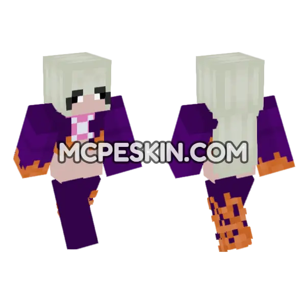 Dr Kureha Minecraft Bedrock skin, front and back