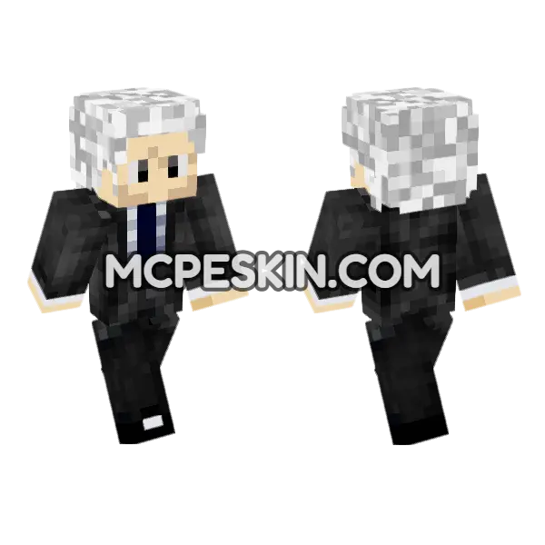 Dr Martin Suit Minecraft Bedrock skin, front and back