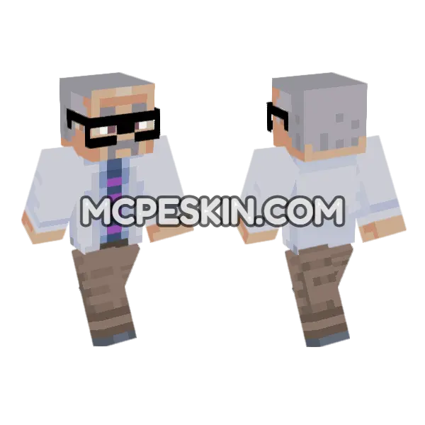Dr Rosenberg Minecraft Bedrock skin, front and back