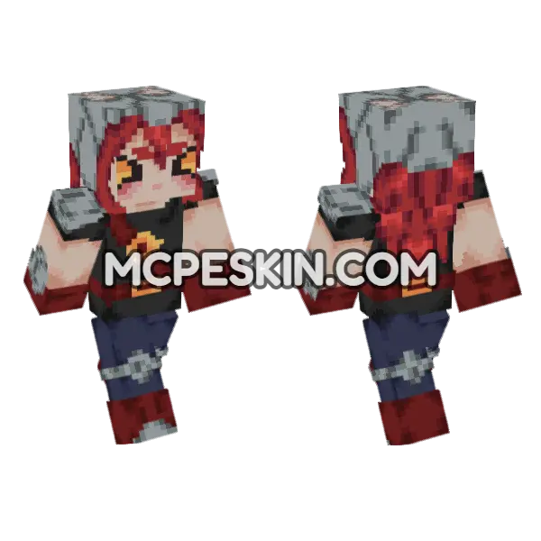 Draco Brawl Stars Minecraft Bedrock skin, front and back