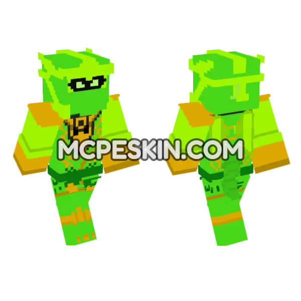 Draconus Form Lloyd Minecraft Bedrock skin, front and back