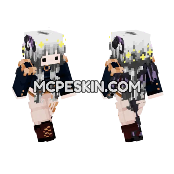Dragon Guard Skin Minecraft Bedrock skin, front and back
