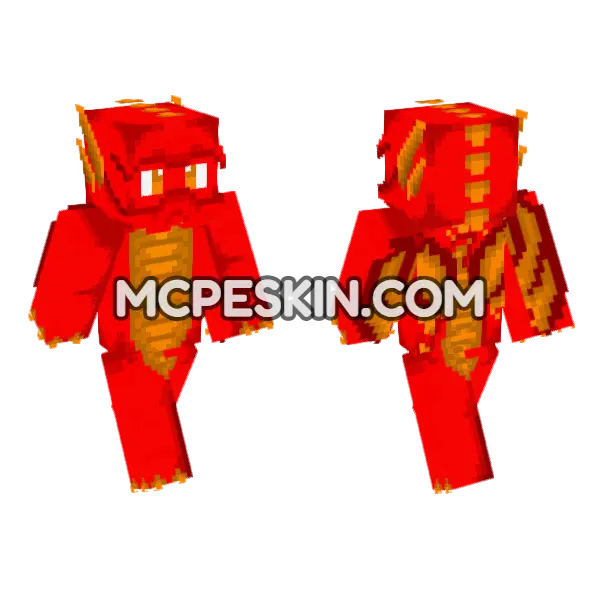 Dragon Red Outfit, front and back