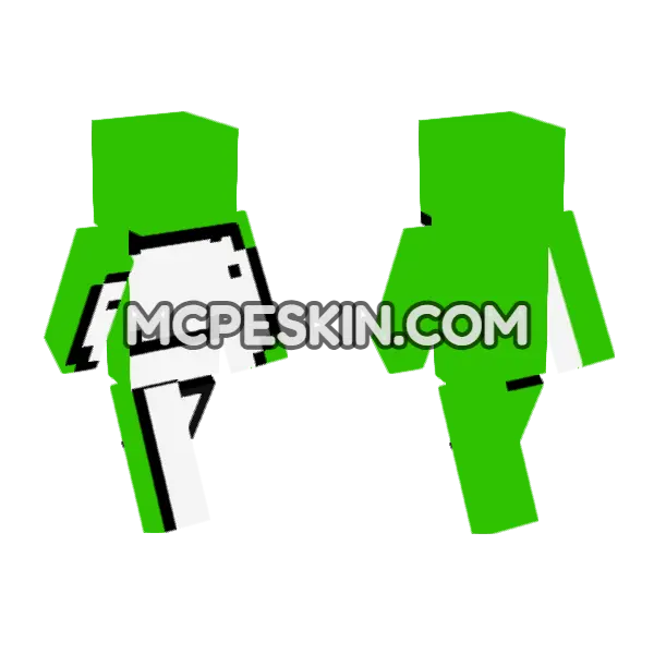 Dream 1 Minecraft Bedrock skin, front and back