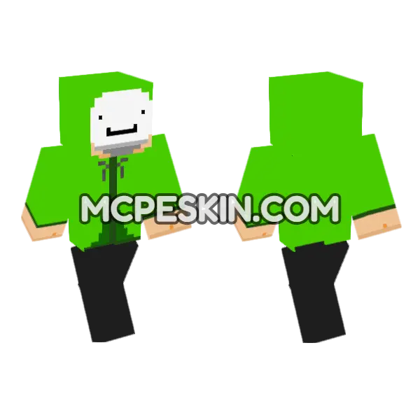 Dream Skin Minecraft Bedrock skin, front and back