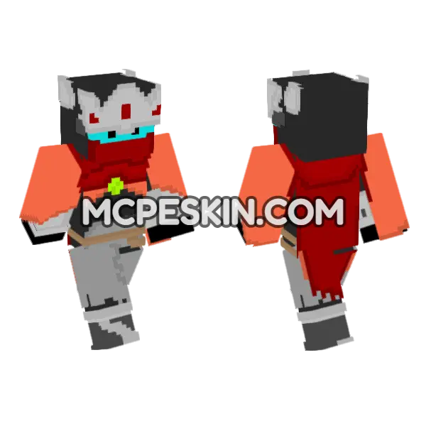 Drifter Hyper Light Drifter Minecraft Bedrock skin, front and back