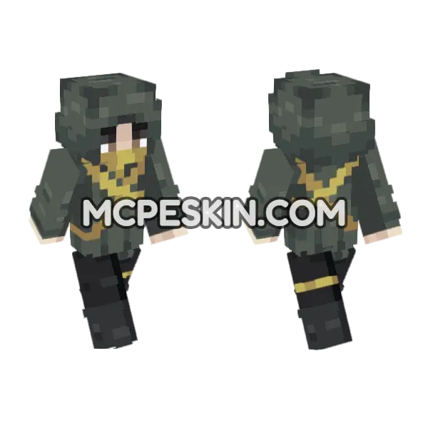 Drip Outfit Minecraft Bedrock skin, front and back