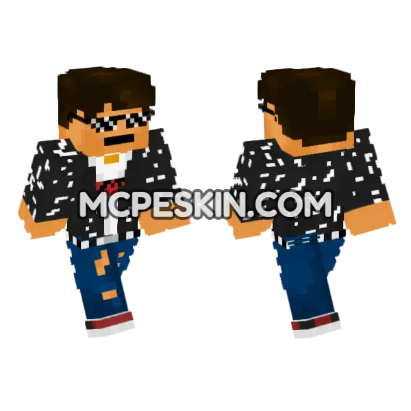 Drippy Malk Minecraft Bedrock skin, front and back