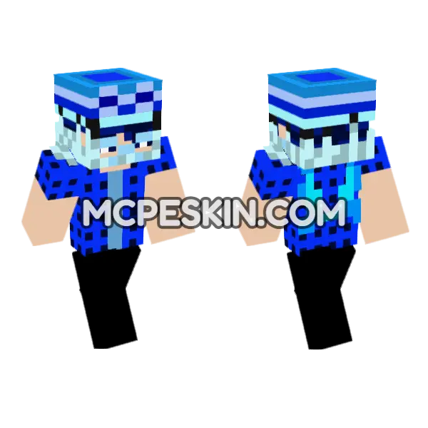 Dubicrack YT Skin Minecraft Bedrock skin, front and back