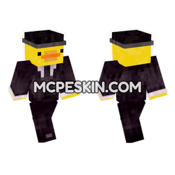 Duck Man Minecraft Bedrock skin, front and back