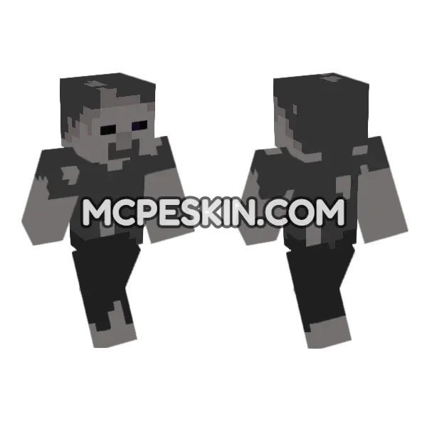Dummy Husk Minecraft Bedrock skin, front and back