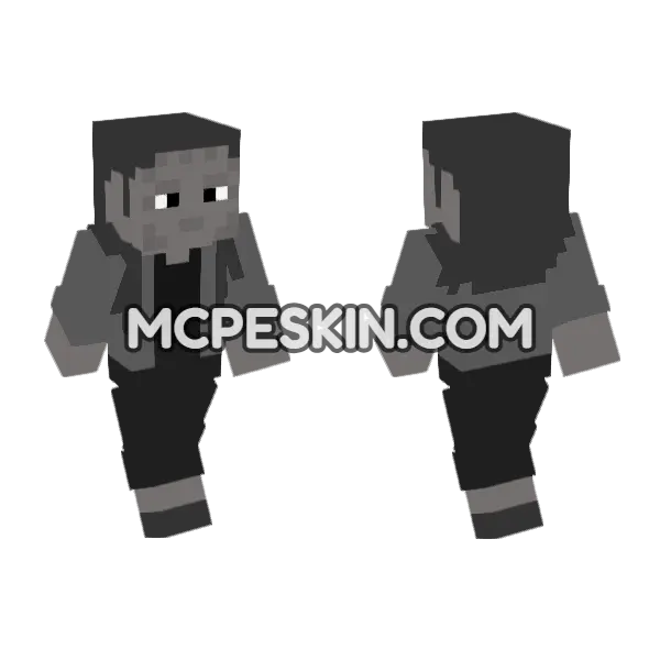 Dummy Noor Slim Minecraft Bedrock skin, front and back