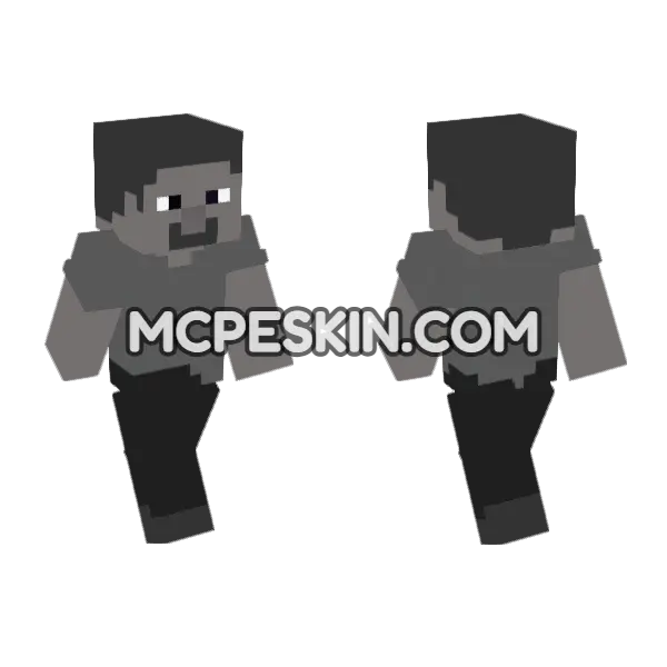 Dummy Steve Slim Minecraft Bedrock skin, front and back