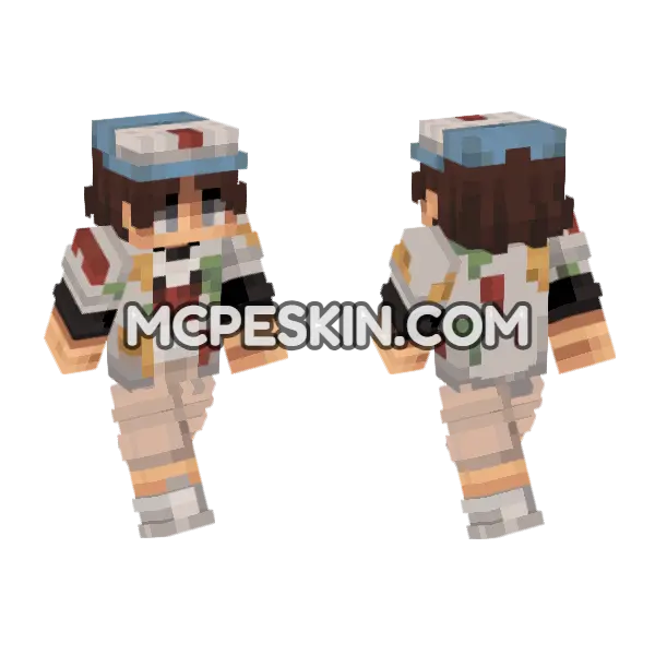 Dustin Season 4 Minecraft Bedrock skin, front and back