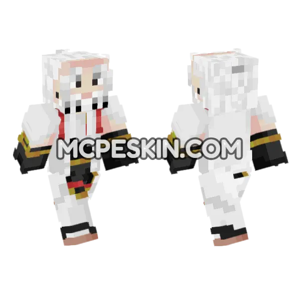 Dwarf Wizard Minecraft Bedrock skin, front and back