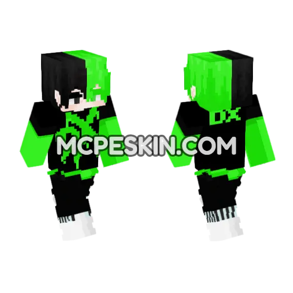 Dx Fan Skin Minecraft Bedrock skin, front and back