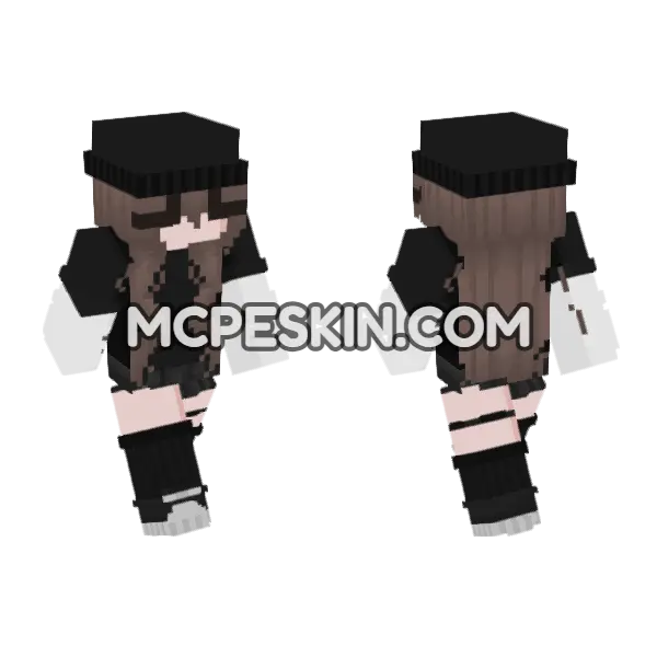E Girl 6769149 Minecraft Bedrock skin, front and back