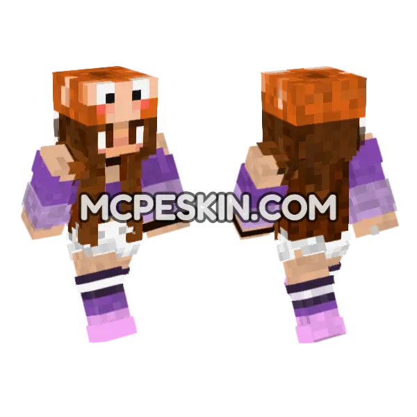 Echecarly Minecraft Bedrock skin, front and back