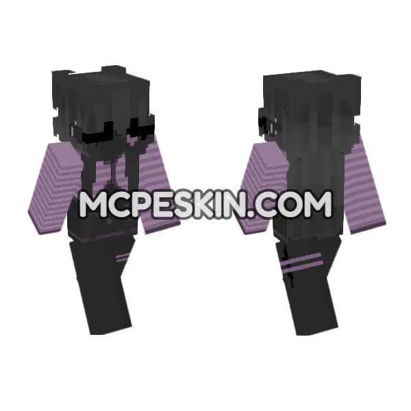 Egirl 6381924 Minecraft Bedrock skin, front and back