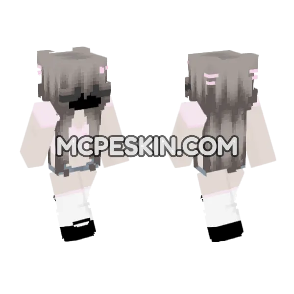 Egirl 6762102 Minecraft Bedrock skin, front and back