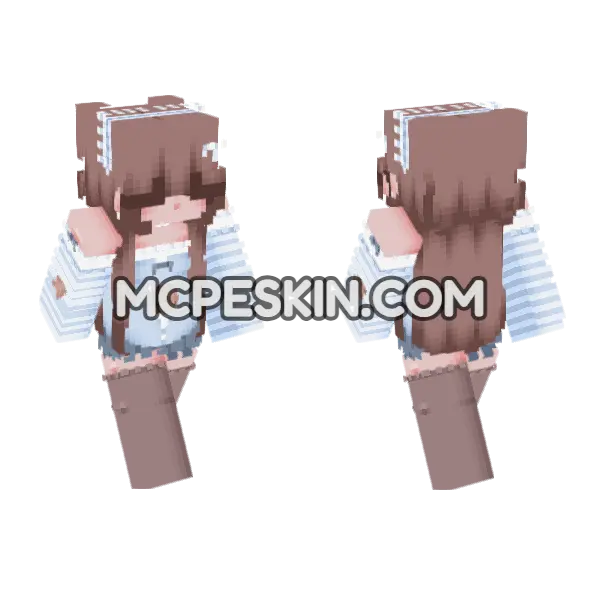 Egirl 6847974 Minecraft Bedrock skin, front and back